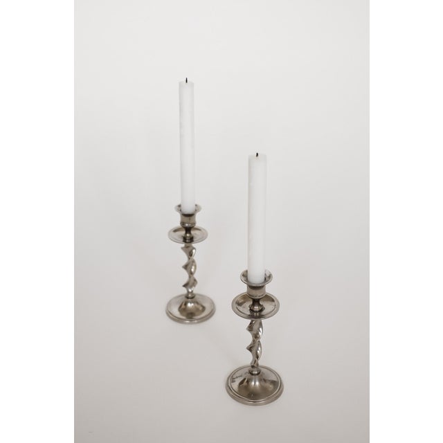 Vintage Twisted Candlesticks, 1970s, Set of 2 For Sale - Image 4 of 7