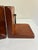 Brown Vintage Wood Bookends With Brass Ring Pull Hardware, Pair For Sale - Image 8 of 8