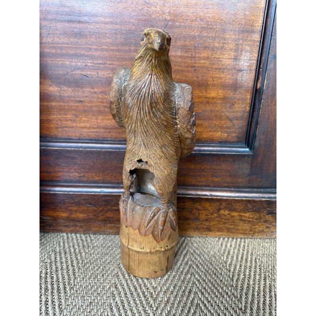 Large Antique Bamboo Hand Carved Eagle Meiji Period For Sale - Image 9 of 14