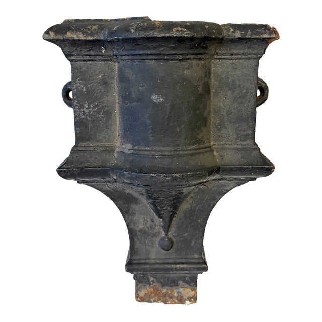 Victorian English Cast Iron Rainwater Hopper Wall Planter For Sale