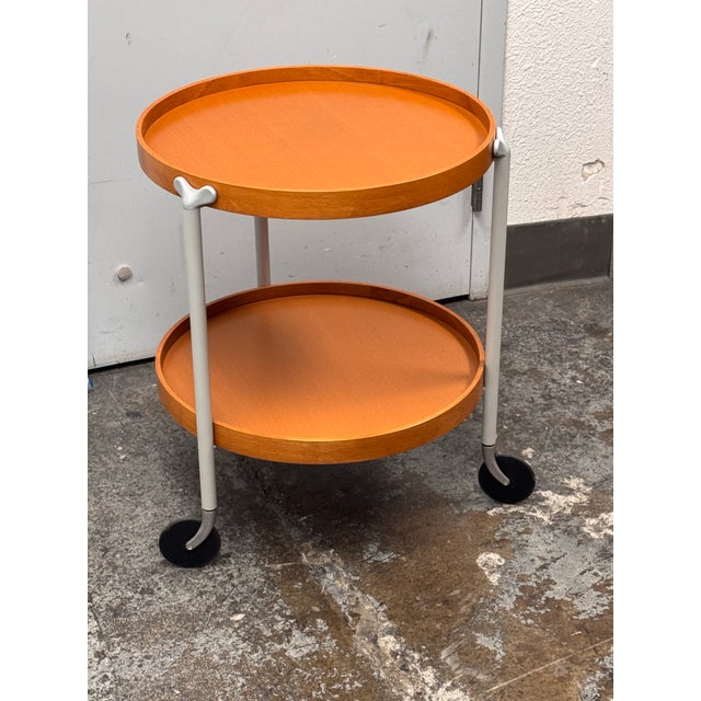 Metal Pascal Mourgue for Ligne Roset Pearwood Bar Trolley For Sale - Image 7 of 12