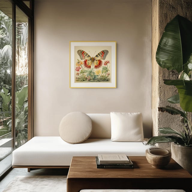 Butterfly and Flowers No. 11 – Fine Art Print For Sale - Image 4 of 4