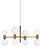 Golden Aballs Chandelier 4 by Parachilna For Sale