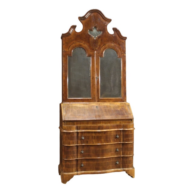 Vintage Venetian Secretaire in Beech, 1960s For Sale