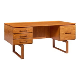 Dyrlund Mid Century Danish Teak Desk For Sale