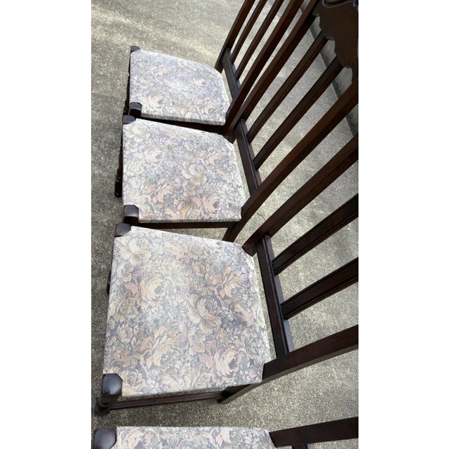 French Country Dining Chairs With Upholstery Seats - Set of 6 For Sale - Image 9 of 10