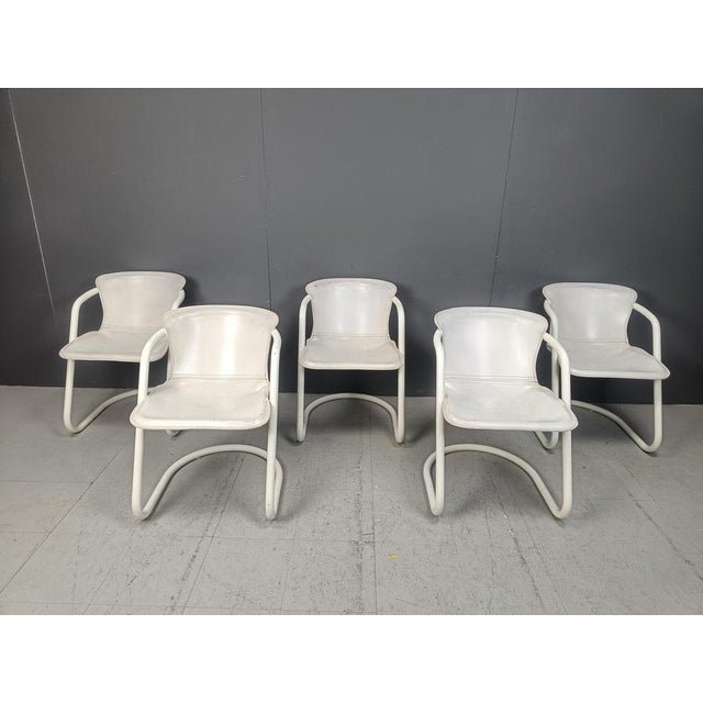 Vintage Dining Chairs attributed to Metaform, 1970s, Set of 5 For Sale - Image 3 of 15