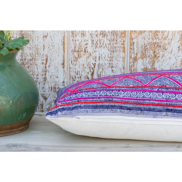 Lisu Hamong Batik Lumbar Pillow For Sale - Image 4 of 7