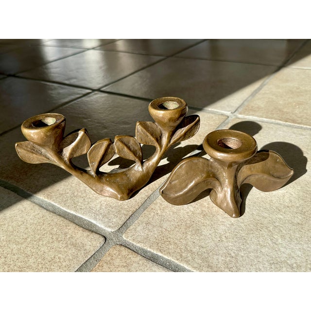 Bronze Art Candleholders from Michael Harjes, Germany, 1960s, Set of 2 For Sale - Image 16 of 18