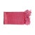 A large vintage scarf, red and white textured, woven diamonds, with a red and white fringe. (The fringe goes up and down a...