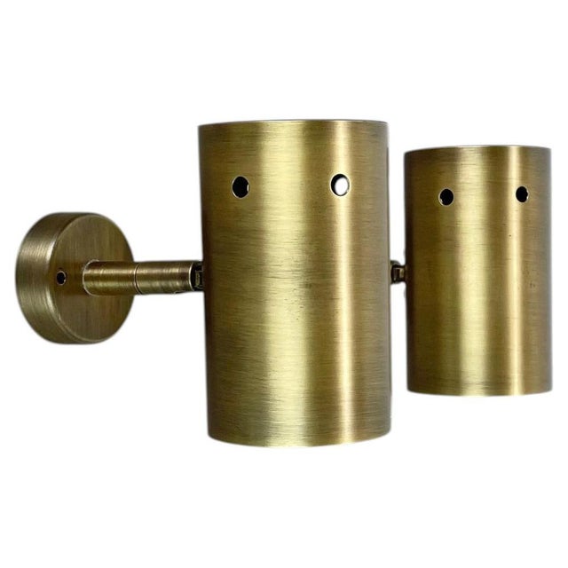 Minimalist Brass Hole Wall Spot Lights, Italy, 1970s, Set of 2 For Sale - Image 15 of 15