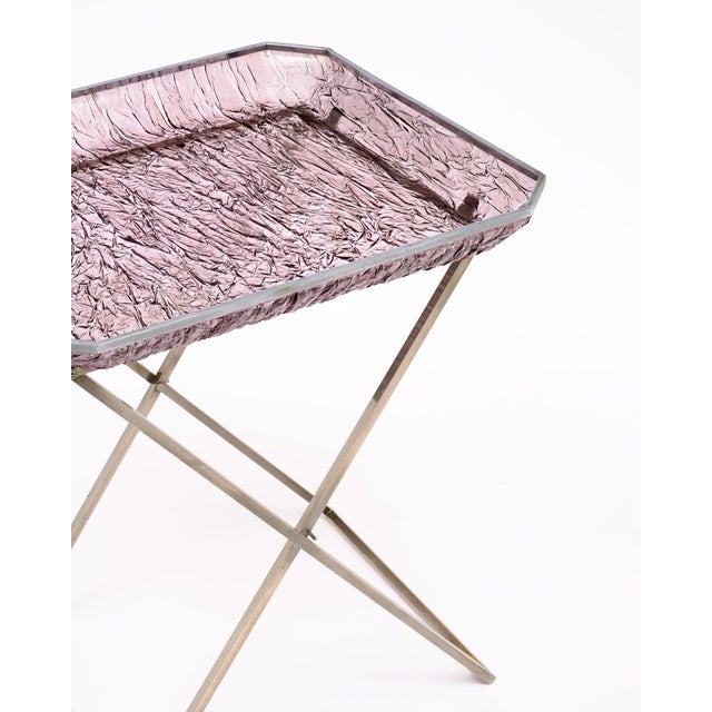 French, Vintage, Purple Lucite Tray Table, Circa 1980 For Sale In Austin - Image 6 of 9