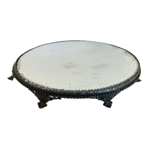 Late 19th Century Victorian Round Mirrored Plateau