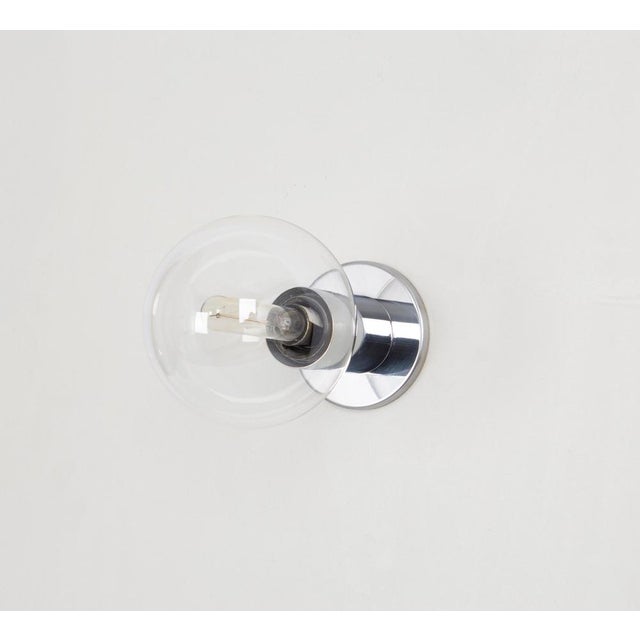 Large Chrome Wall Lights by Motoko Ishii for Staff, 1970s, Set of 2 For Sale - Image 3 of 7