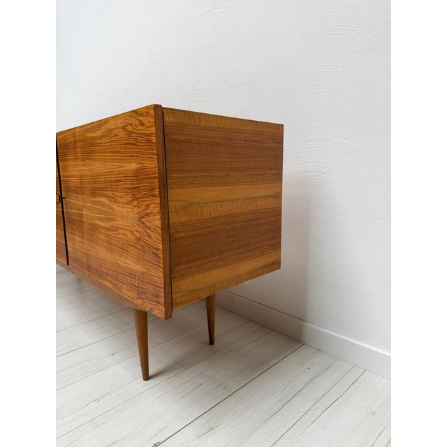 Vintage German Walnut Sideboard, 1960s For Sale - Image 6 of 11