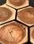 Contemporary Hexagonal Stools in Two-Tone Suar, Set of 5 For Sale - Image 3 of 18