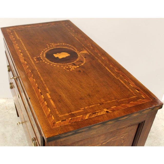 18th Century Italian Louis XVI Chest of Drawers in Walnut For Sale - Image 9 of 16