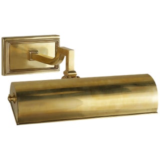 Alexa Hampton for Visual Comfort Signature Dean 9" Picture Light in Natural Brass For Sale