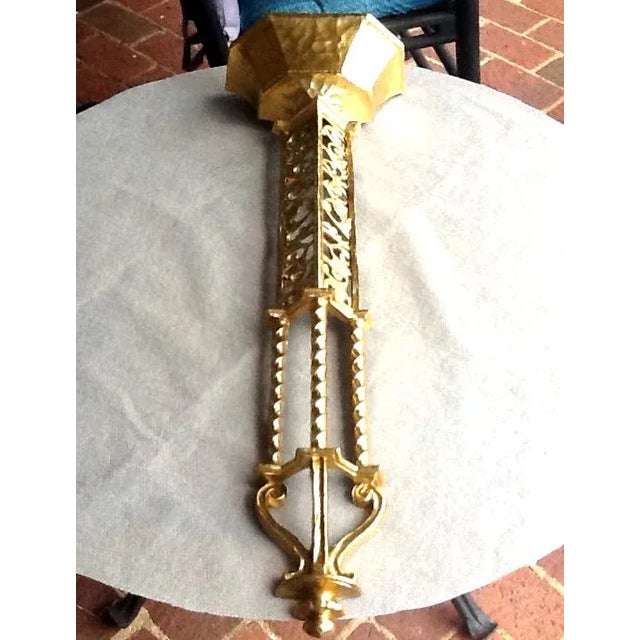 Syroco 1964 Gold Resin 34" Long Wall Pocket/Planter For Sale - Image 4 of 7