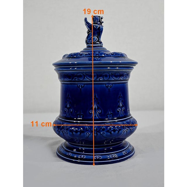 Blue Service in Choisy-Le-Roy Earthenware, Set of 5 For Sale - Image 17 of 18
