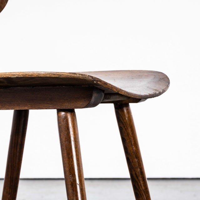 Wood French Letterbox Dining Chair from Baumann, 1960s For Sale - Image 7 of 11