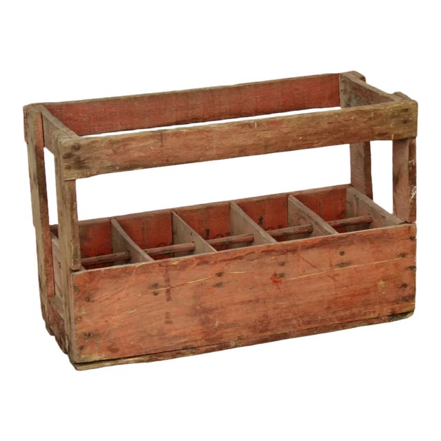 1930s Anitque French Wooden Bottle Crate, 1900s For Sale - Image 5 of 5