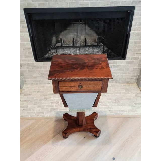 Early 19th Century English Regency Period Sewing Table For Sale In Dallas - Image 6 of 11