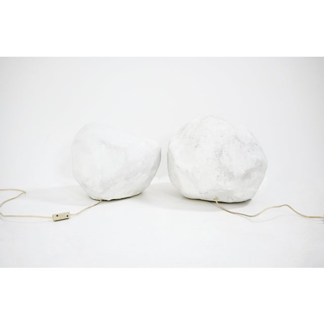 Stone Dora Rock Lamps by André Cazenave for Atelier A, 1970s, Set of 2 For Sale - Image 7 of 11
