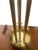 Set of 2 Vintage Brass Bouillotte Pair Table Lamps 3 Arm Candelabra Lamp With Pleated Shades Hollywood Regency For Sale - Image 9 of 12