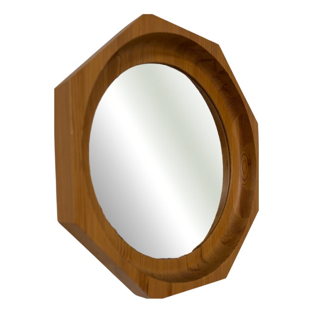 Scandinavian Mirror in Pine, 1970s For Sale