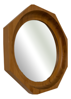Scandinavian Mirror in Pine, 1970s