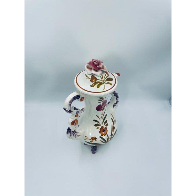 1960s Majolica Jug Vase from Bassano, Italy, 1965 For Sale - Image 5 of 15