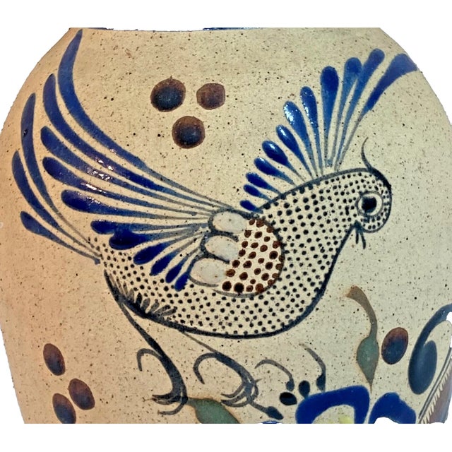 Vintage Tonala Mexico Handmade Folk Art Pottery Vase For Sale - Image 10 of 10