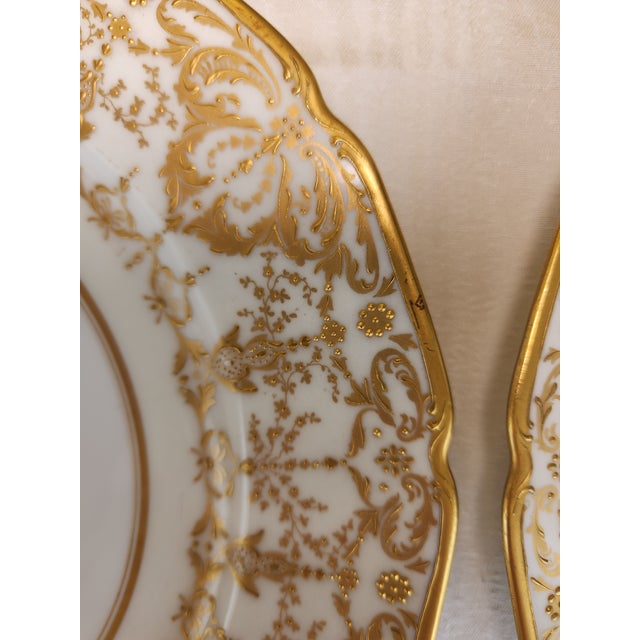 Antique Gilded Age Wm. Guerin Limoges Gold Encrusted Dinner Plates - Set of 11 For Sale - Image 18 of 18
