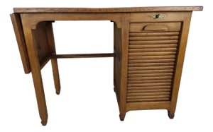 Industrial Oak Desk, 1930s