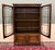 Antique English Jacobean Bookcase Cabinet Double Door Wavy Glass Tiger Oak 1930s For Sale - Image 16 of 18