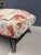 Pouf with Fish-Patterned Square Pillow and Iron Legs For Sale - Image 6 of 13