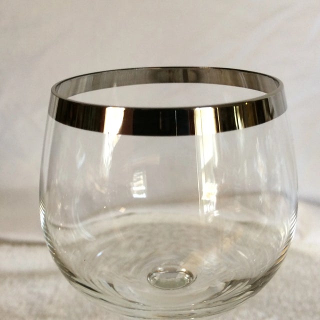 Tall Platinum Rim Wine Glasses - Set of 6 For Sale - Image 9 of 13