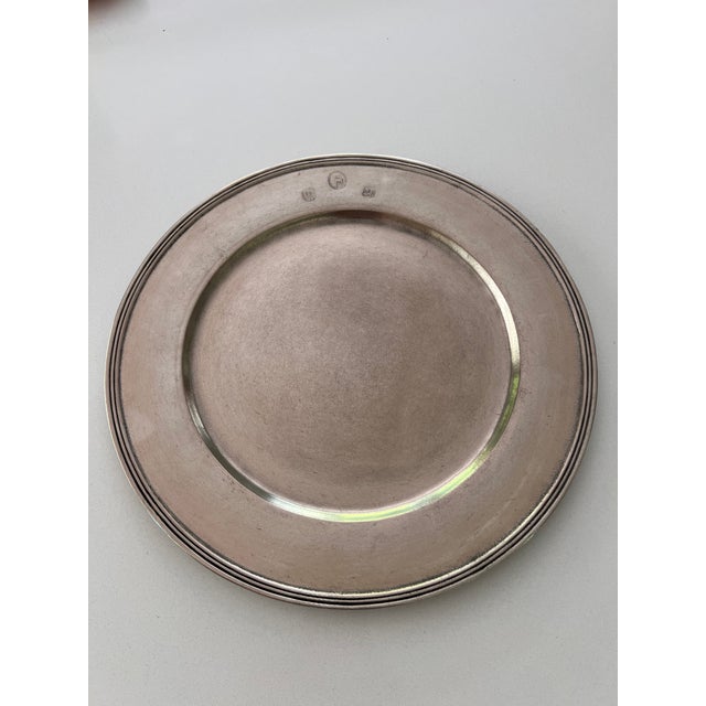 Pewter Chargers - Arte Italica "Peltro" - Set of 4 For Sale - Image 4 of 8