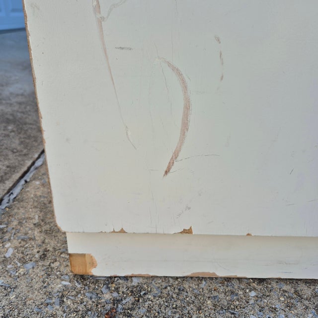 Midcentury Modern Space Age White Laminate 9-Drawer Dresser Chrome Hardware for Restoration For Sale - Image 12 of 15