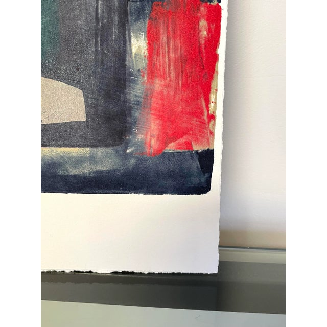 Plastic Vintage Monumental Abstract Organic Modern Original Acrylic Painting on Paper by Jack Willis, Multi Color For Sale - Image 7 of 12