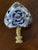 Beautiful 2,5” polychrome enamel on brass heart on brass lamp finial.