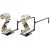Andirons Modern Nickel Plated, "S Form", For Sale