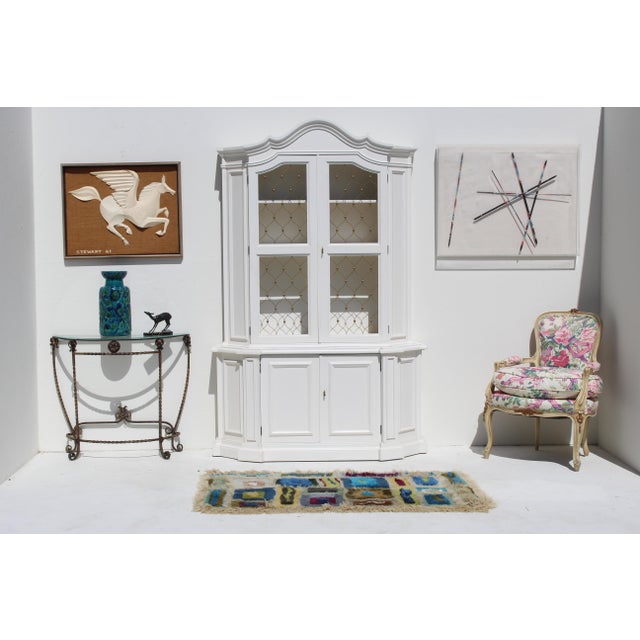 Contemporary art “ paintbrushes” Neat turquoise maroon black soft pink colours