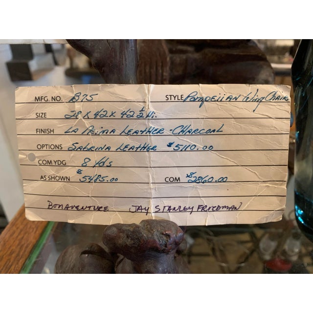 1980s Post Modern “Pompeiian” Wing Back Lounge Chair by Stanley Jay Friedman For Sale - Image 12 of 13