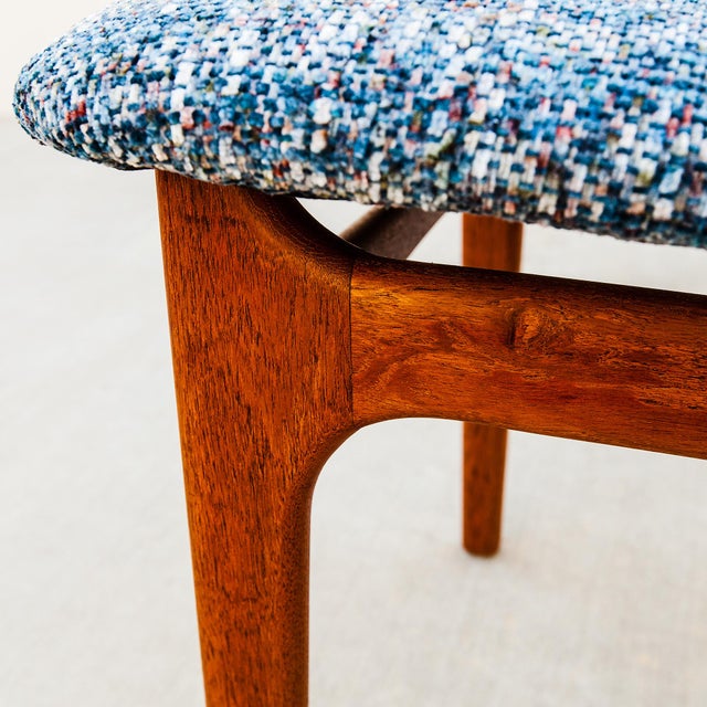Restored 1960s Danish Mid Century Modern Solid Teak Dining Chairs For Sale - Image 9 of 14
