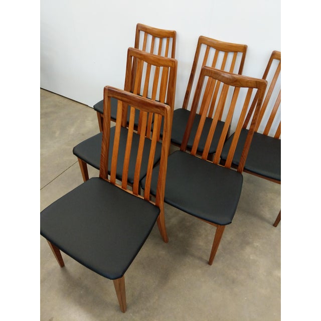 Brown Set of 6 Vintage Mid Century Modern Dining Chairs by G Plan For Sale - Image 8 of 9