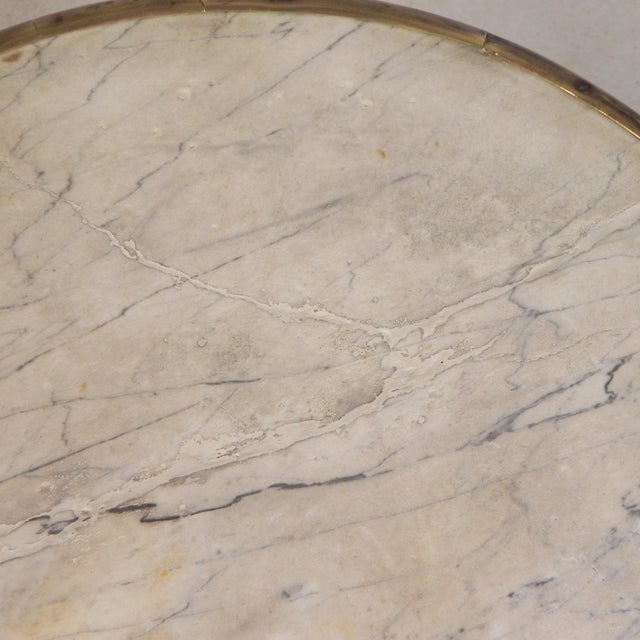 Bistro Table with Marble Top and Brass Rim, 1890s For Sale - Image 14 of 18