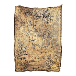 1930s French Aubusson Style Country Scene Tapestry For Sale