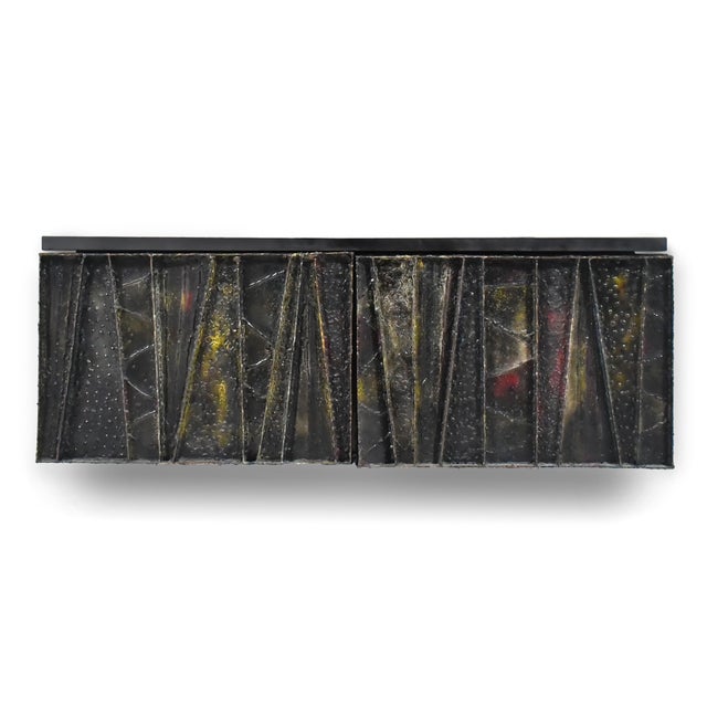 Metal Paul Evans Deep Relief Cabinet For Sale - Image 7 of 12